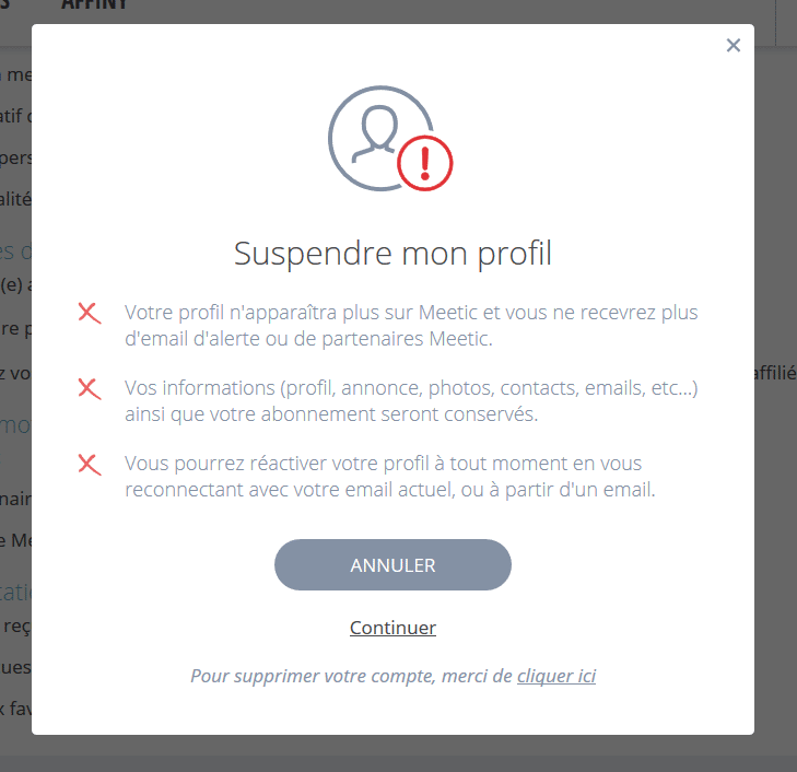 5 Clics Pour Supprimer Definitivement Son Compte Meetic